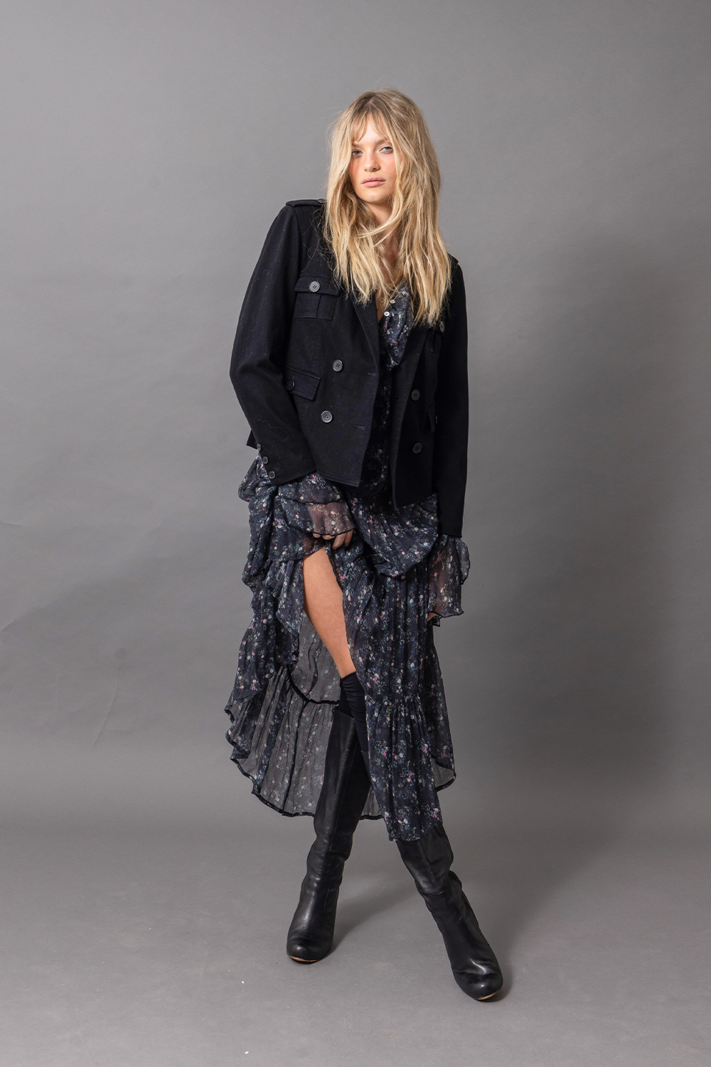 Amour Cargo Jacket - Black