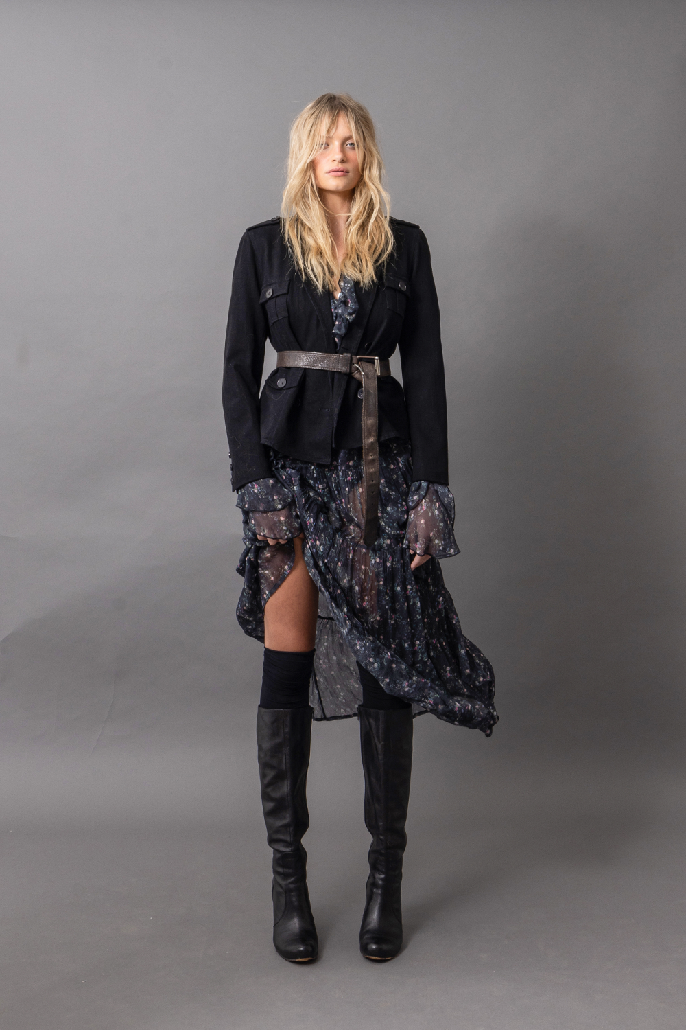 Amour Cargo Jacket - Black