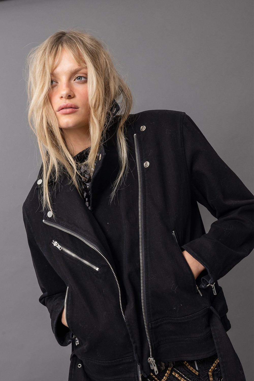 Babe A Licious Biker Jacket - Black