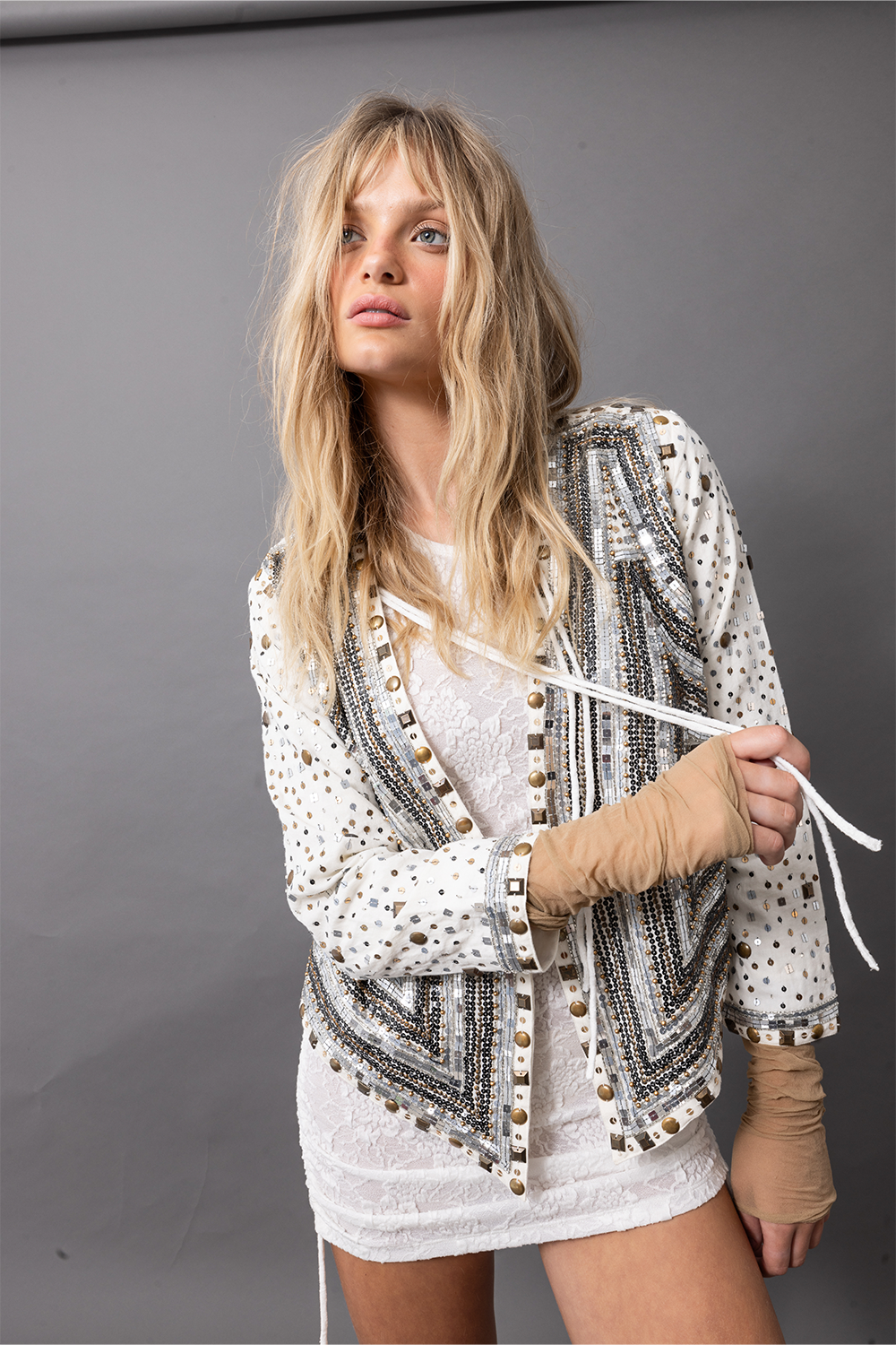 The 'HEROES' Jacket - MILK WHITE