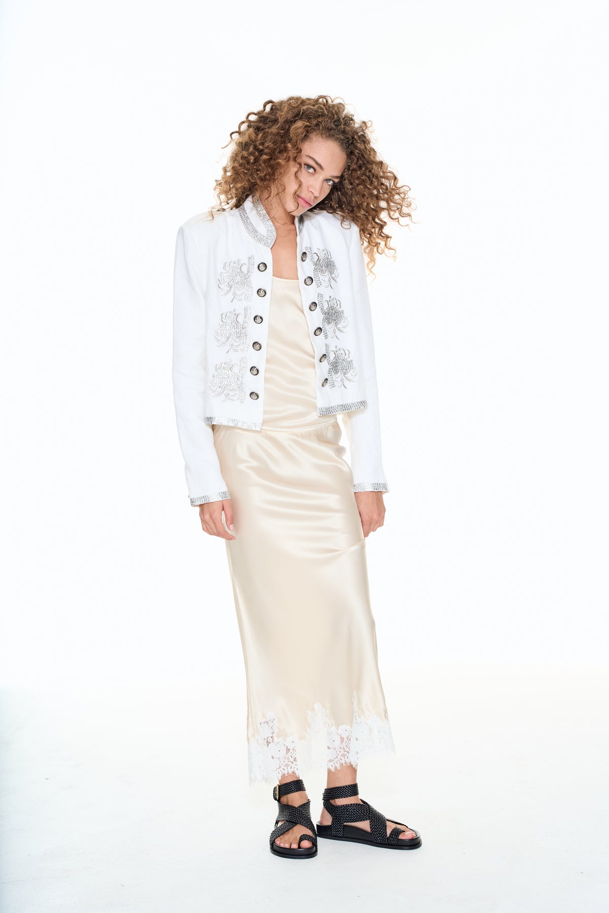JOEY SILK CAMI - Latte