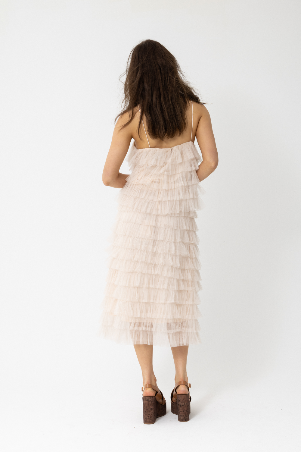 MIDI SLIM TUTU SKIRT - SAND - Preorder Only for Black Friday Delivery!