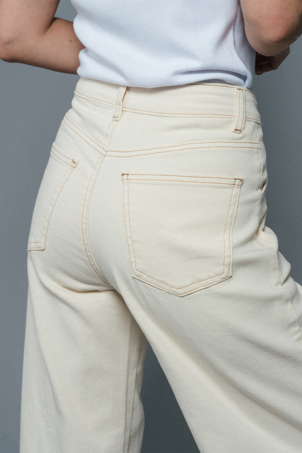 Claudia High-Rise Wide Leg Jean - Vanilla