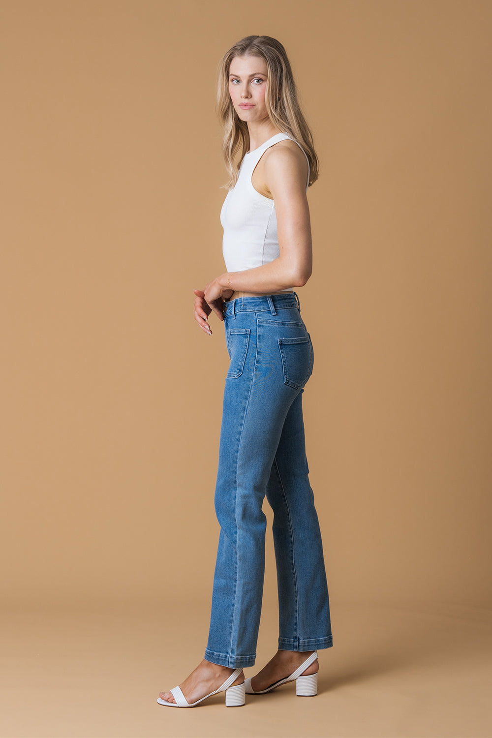 Naomi Mid-Rise Straight Jean - Blue