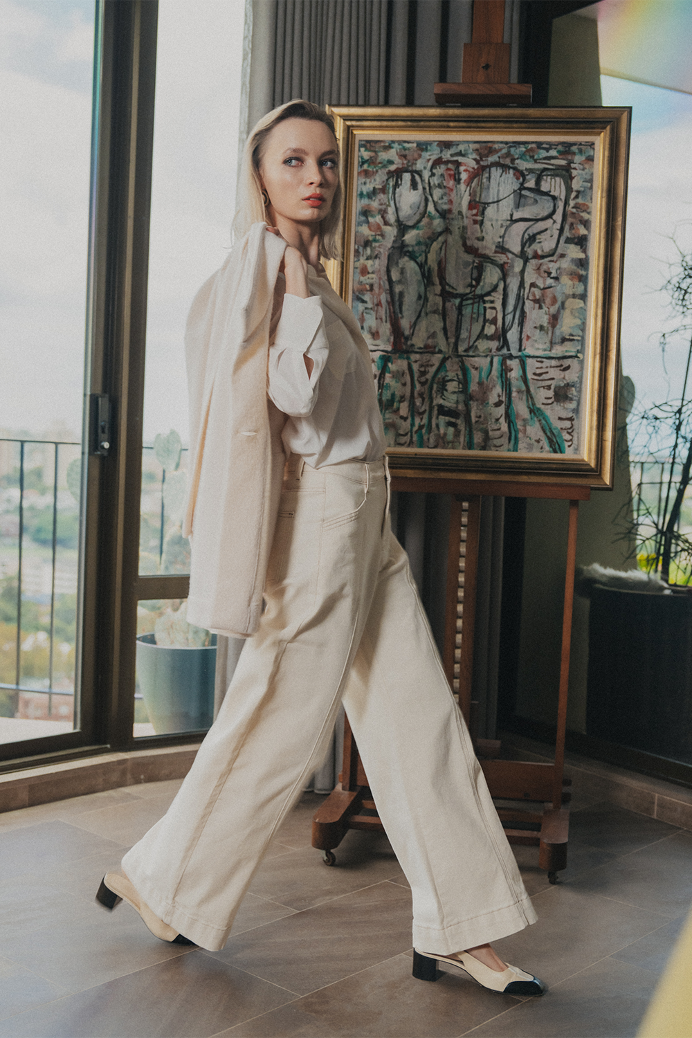 Claudia High-Rise Wide Leg Jean - Vanilla