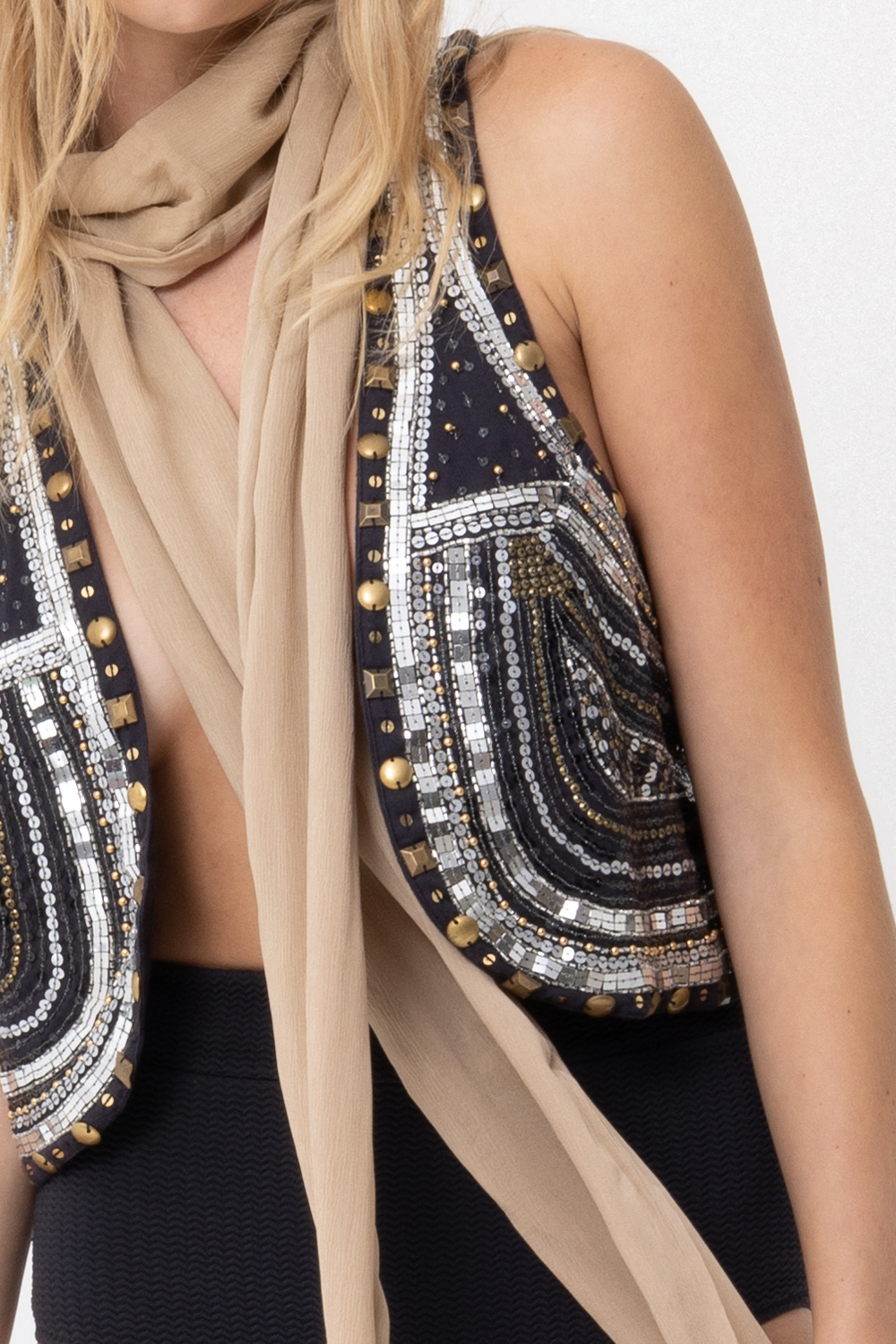 'STARDUST' VEST - BLACK