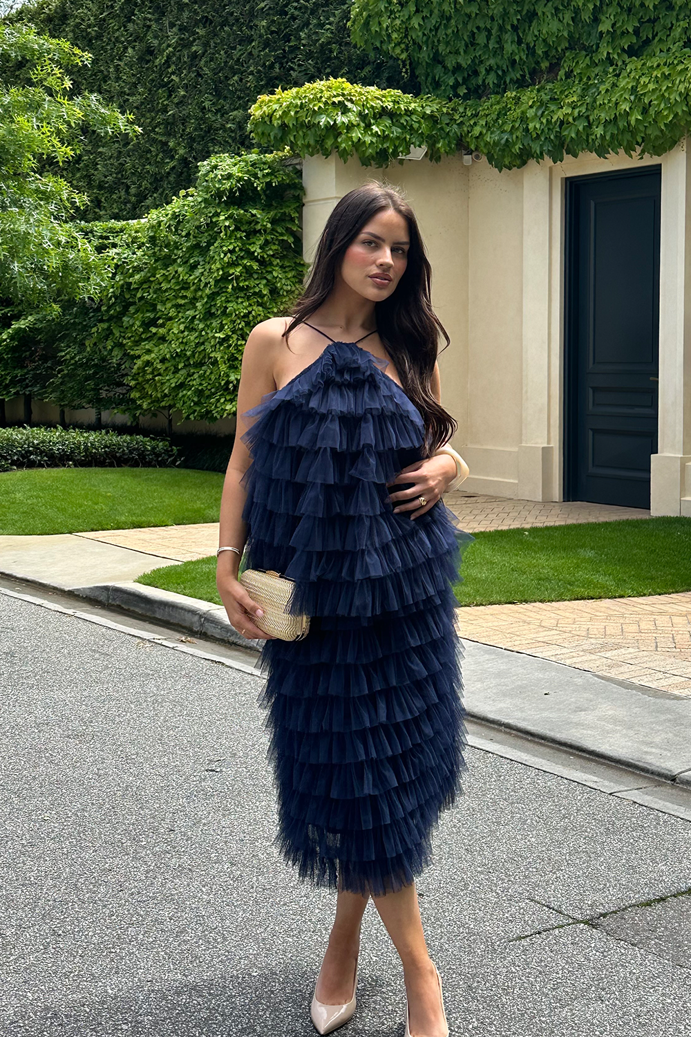 MIDI SLIM TUTU SKIRT - FRENCH NAVY - FINAL SALE