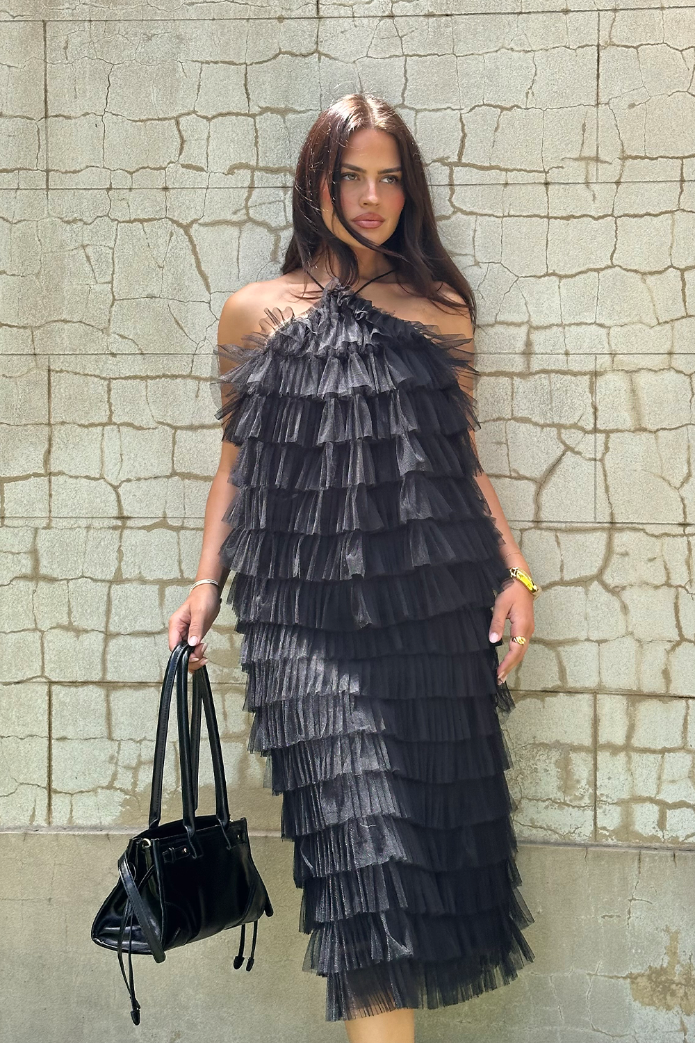 TUTU WATERLILY TOP - BLACK