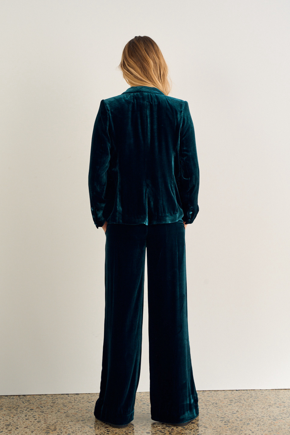IMPERIAL VELVET TUXEDO JACKET - PEACOCK BLUE *Limited Preorder Exclusive $379