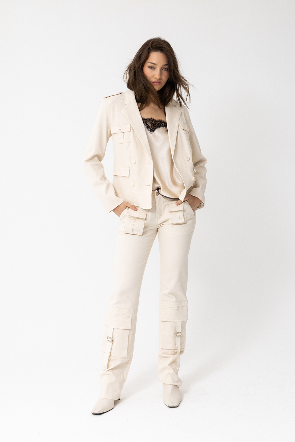 Lover Cargo Jacket, Beige Sand - JOEY the label