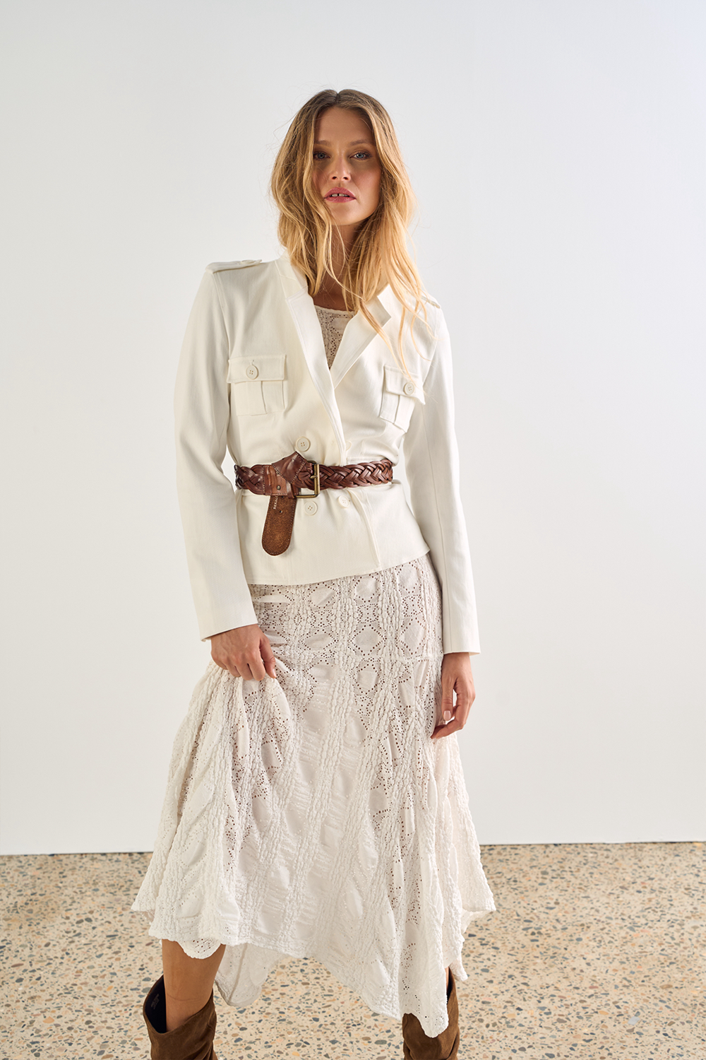 LOVER CARGO JACKET - WHITE