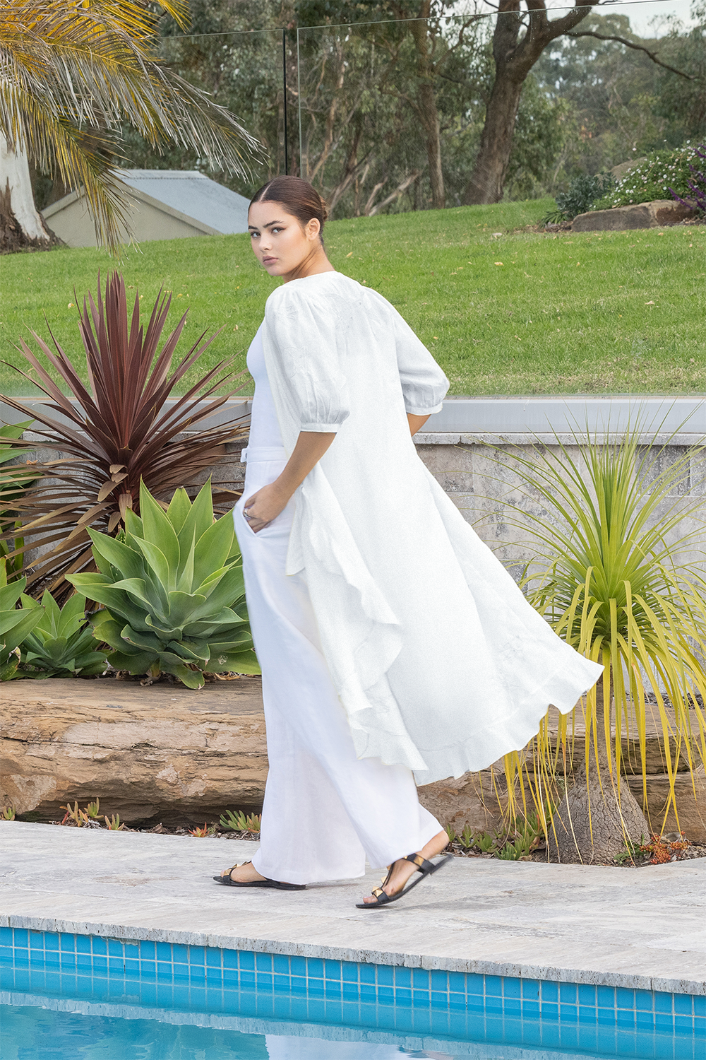 BIRDY SILKY WRAP DRESS - WHITE *FINAL SALE