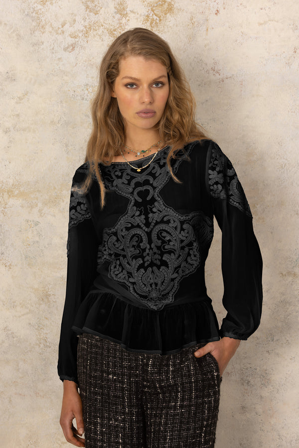 ROMANCE 'Revisited' BLOUSE - Black **FINAL SALE