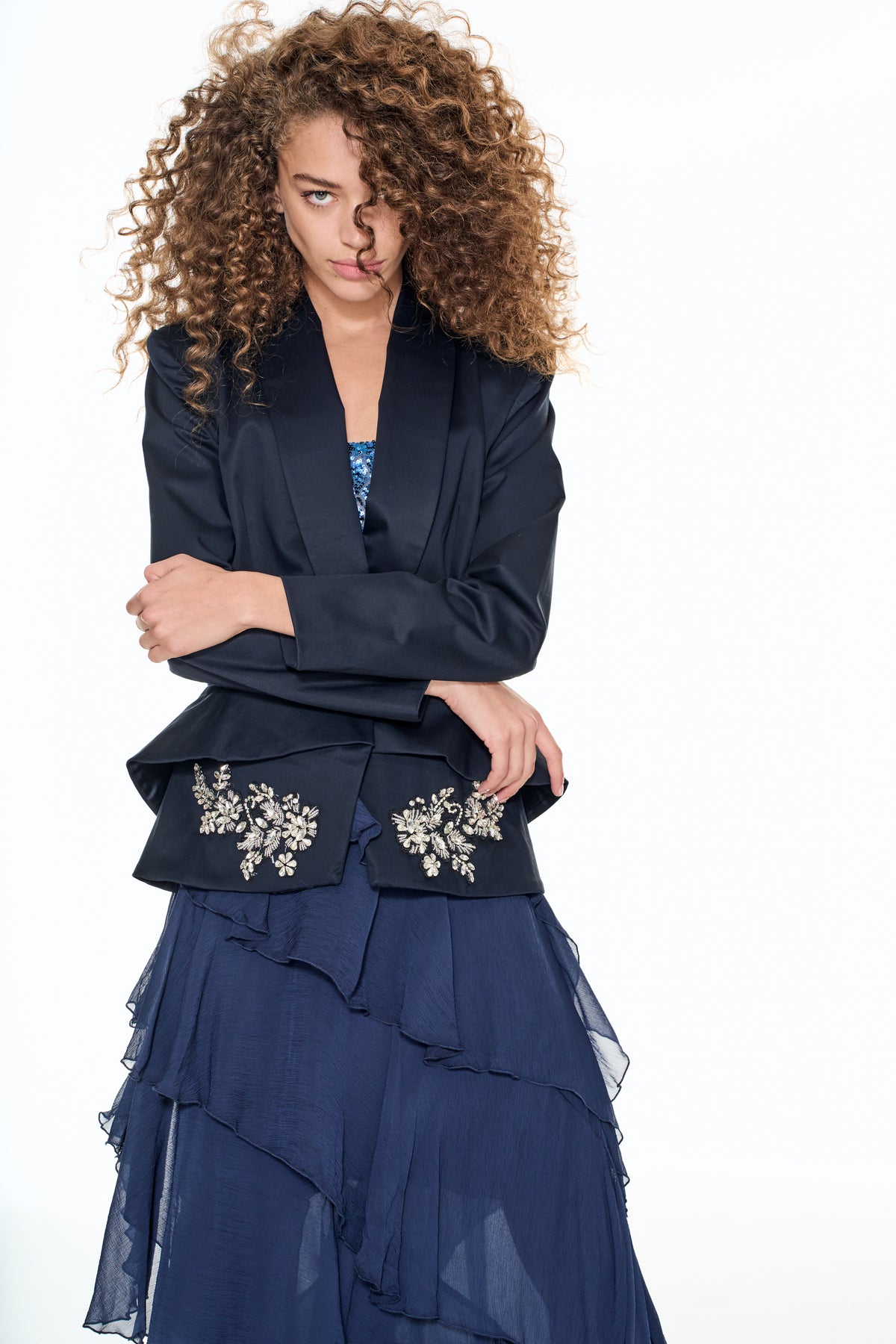CALAMARI SKIRT - Dark Navy *Excl. Preorder Discount Price $319