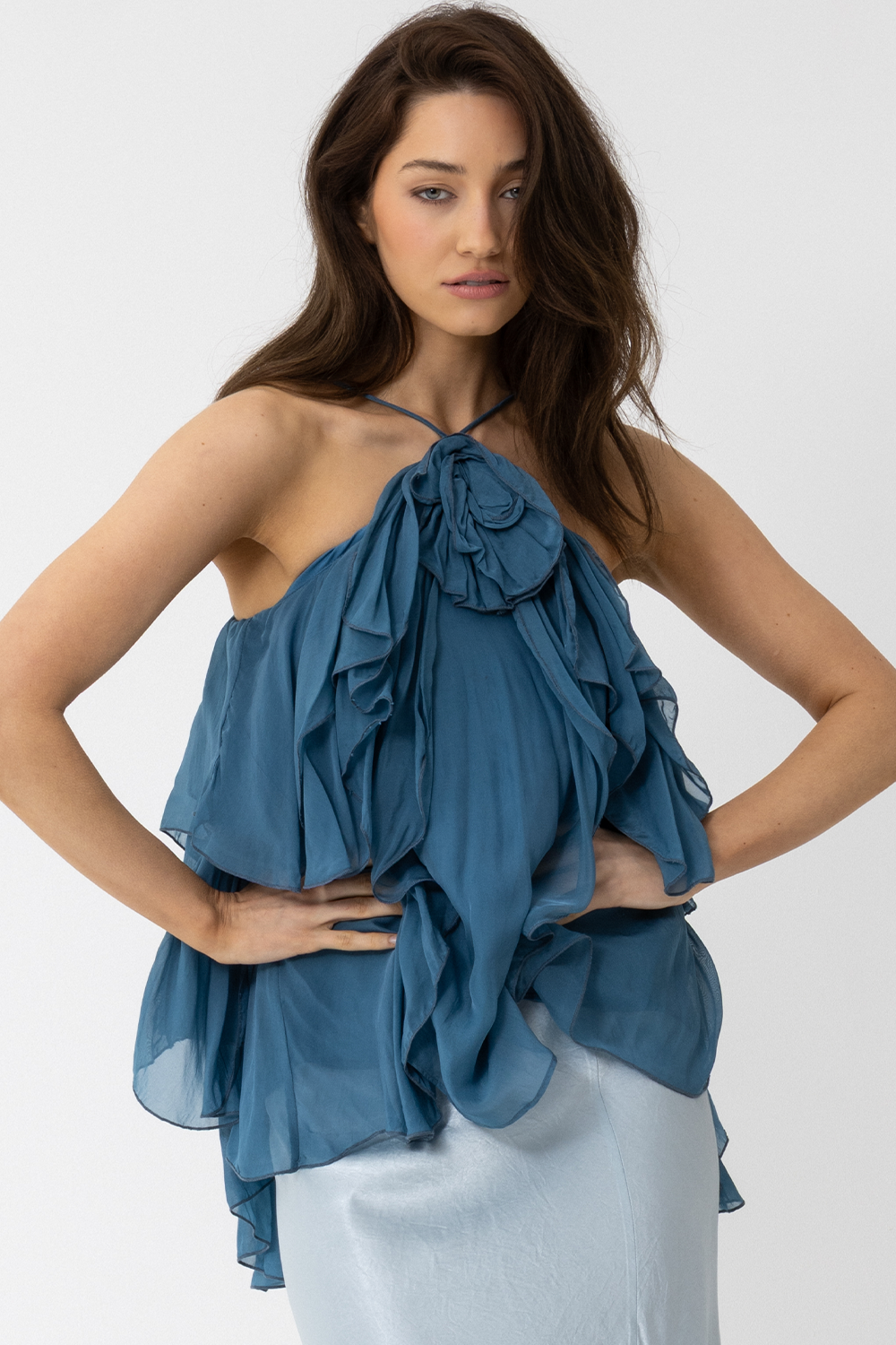 EMPIRE TOP - LAGOON BLUE