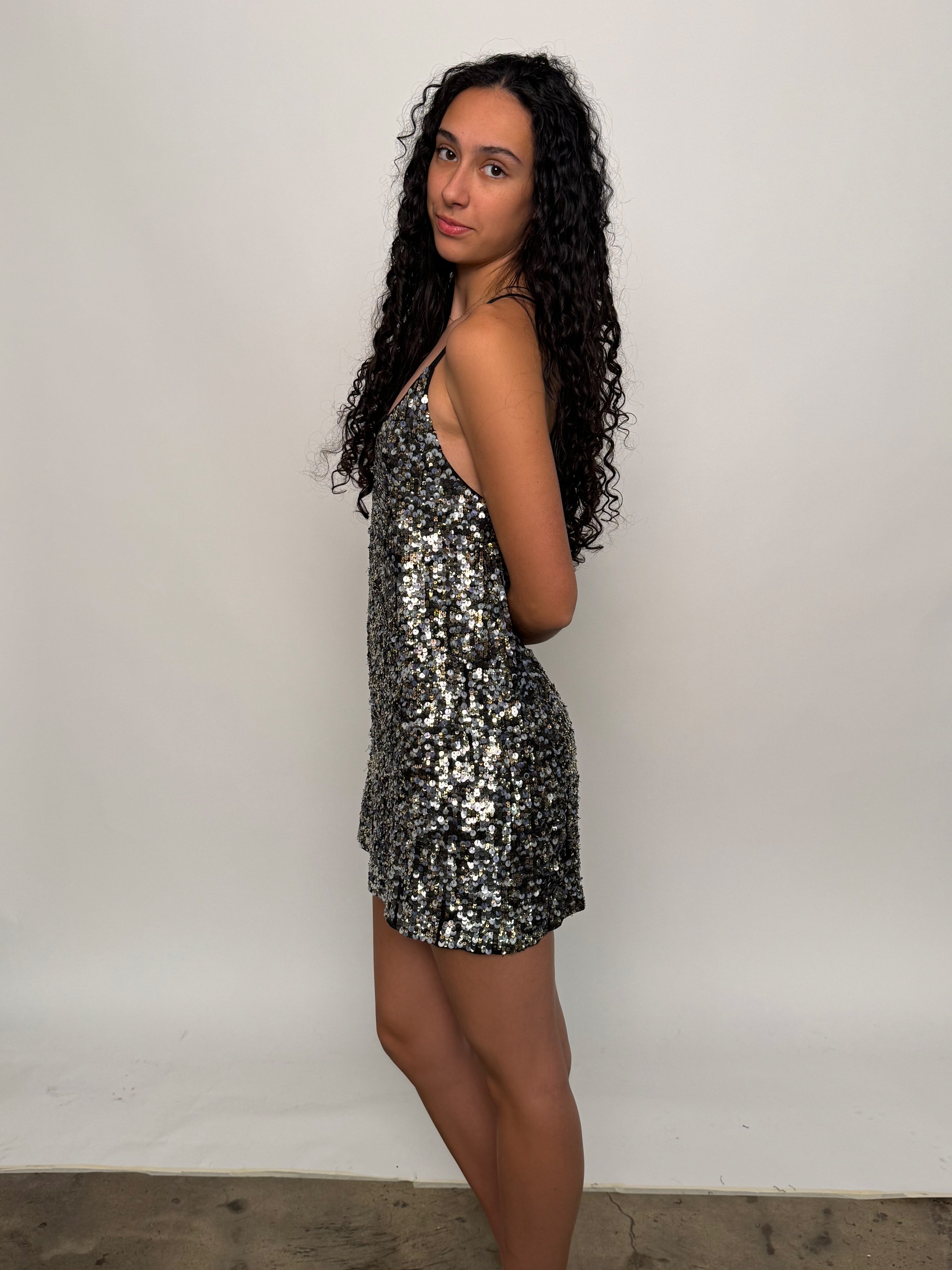 SAMPLE | 'KENDALL AND KYLIE' SEQUIN MINI DRESS - SIZE 10 *FINAL SALE