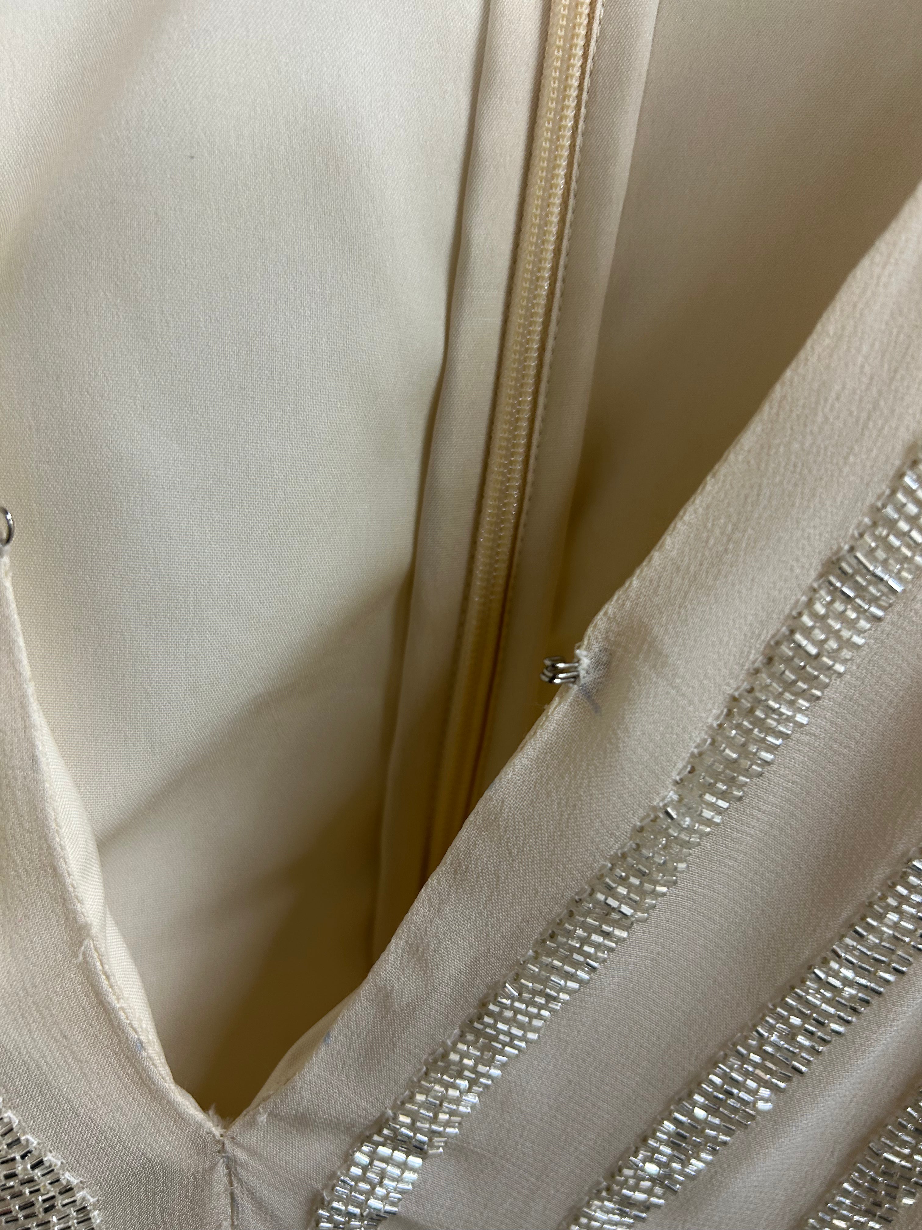 SAMPLE | HAND BEADED TOP, CREAM - SIZE 6-8 *FINAL SALE
