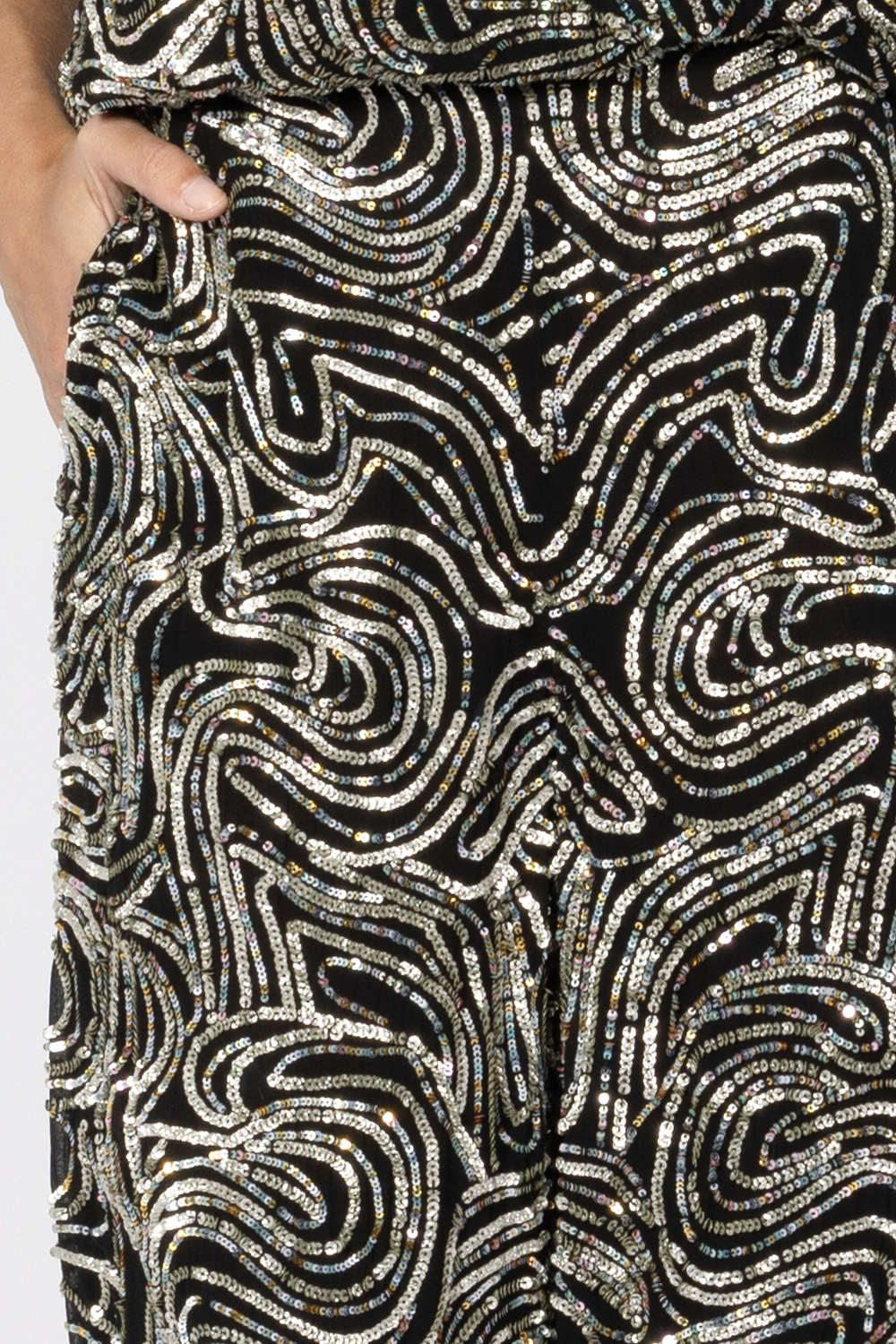 'SNAKES ALIVE' Sequin Pant - Black/Multi Sequin - FINAL SALE!