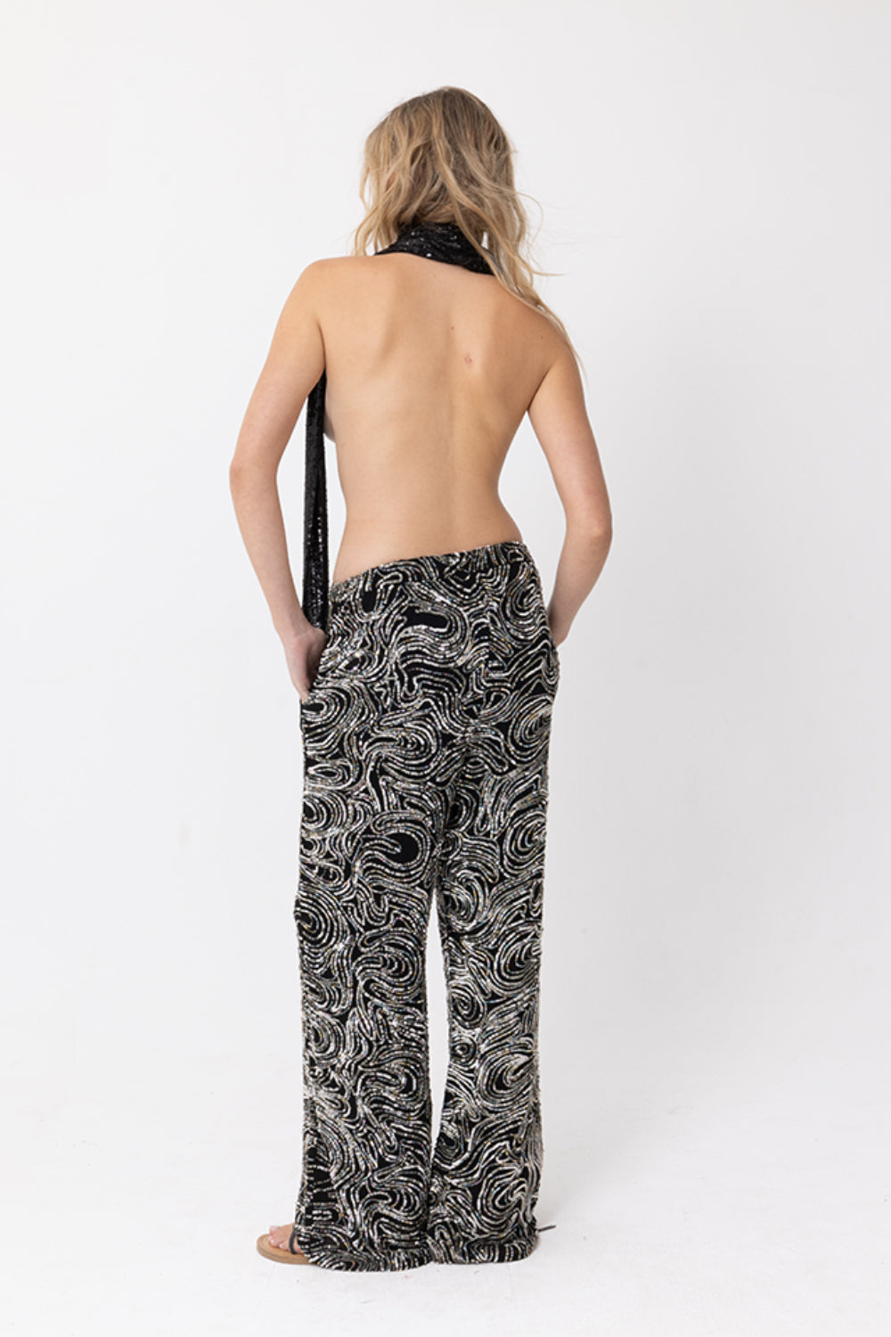 'SNAKES ALIVE' Sequin Pant - Black/Multi Sequin - FINAL SALE!