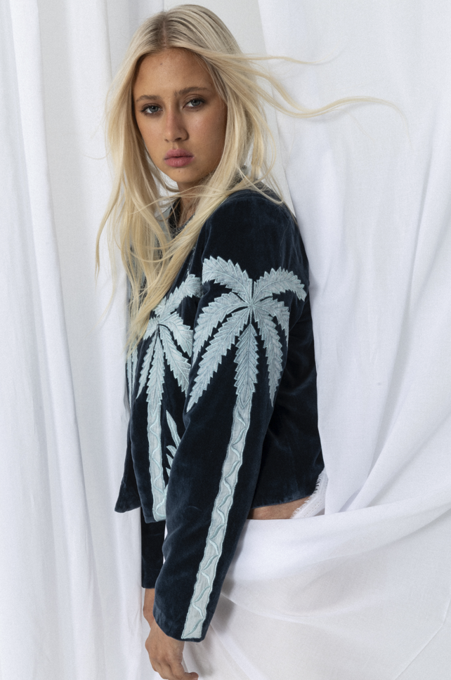 IMPERIAL PALMS JACKET - NAVY/SKY