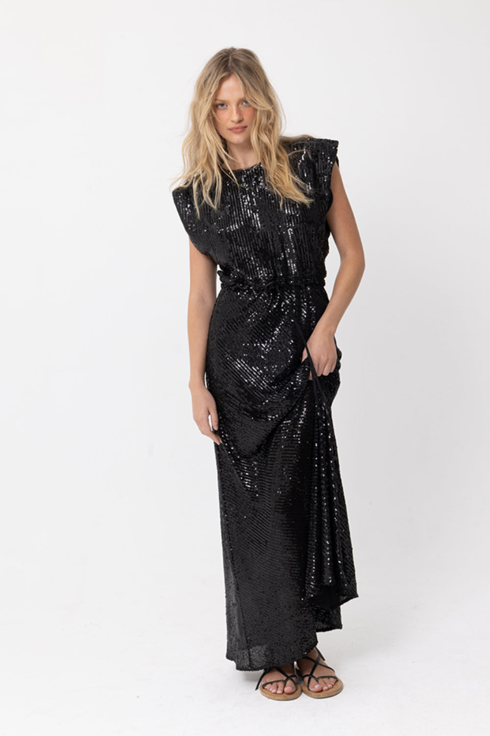 VENUS SEQUIN DRESS - BLACK