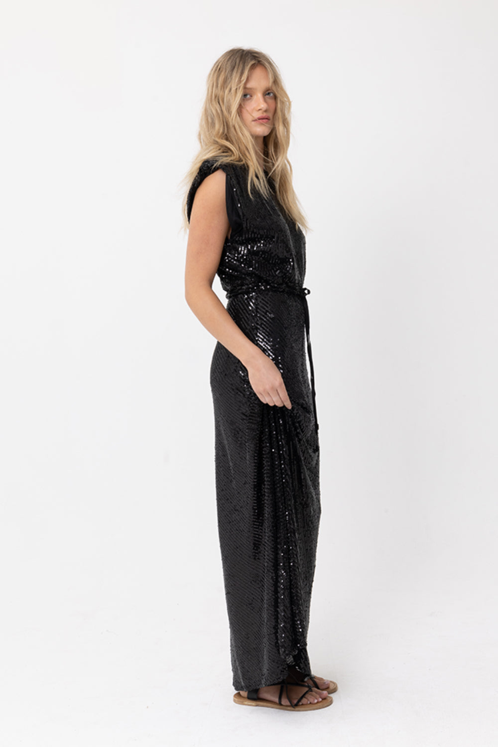 VENUS SEQUIN DRESS - BLACK