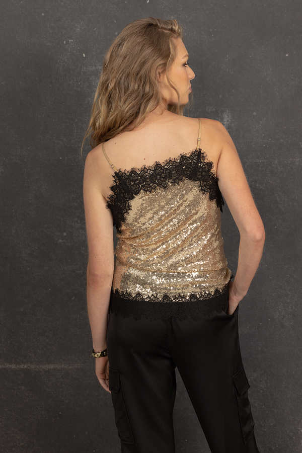 LACE TWINKLE CAMISOLE - CHAMPAGNE