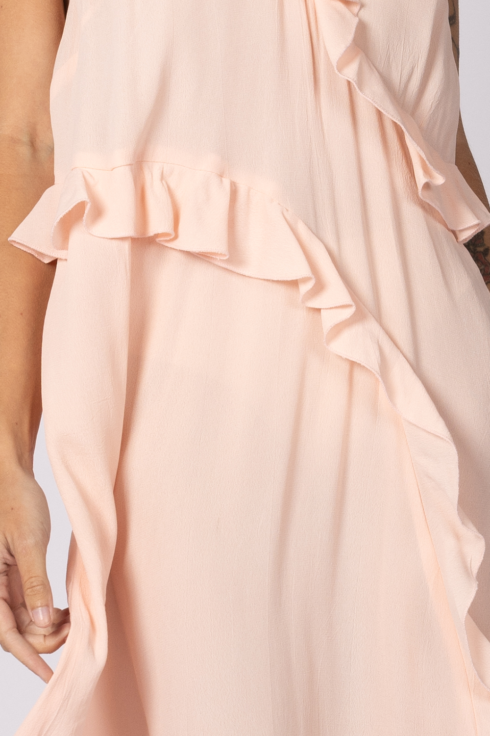 DAYDREAM RUFFLE SLIP DRESS - PINK *FINAL SALE