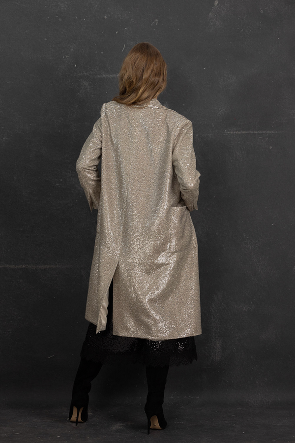 FAMOUS SEQUIN COAT - SOFT GOLD SPECKLE (Champagne) 'Limited Edition'