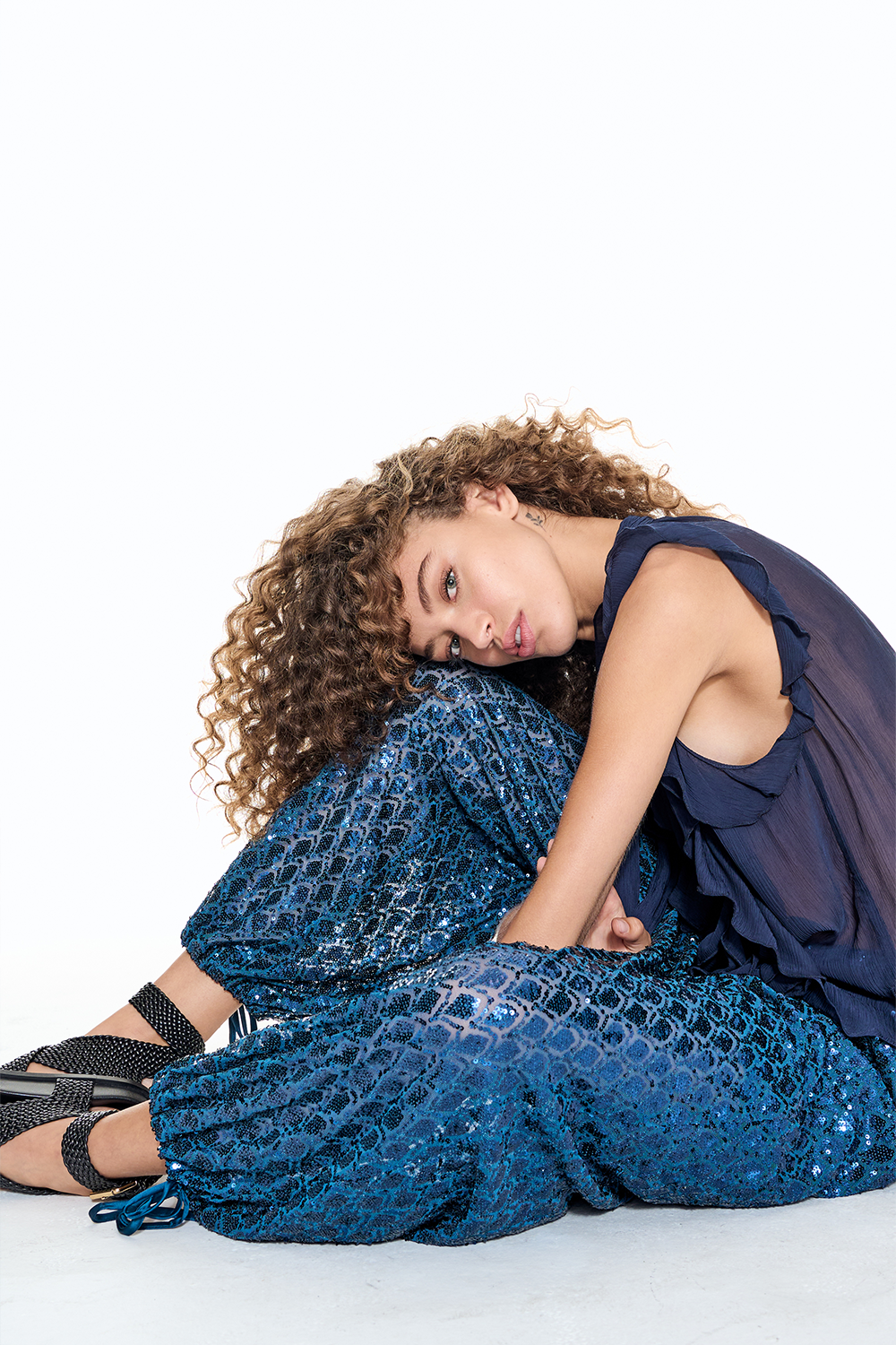 GYPSY SEQUIN PANT - Sapphire Blue *Excl. Preorder Discount Price $219