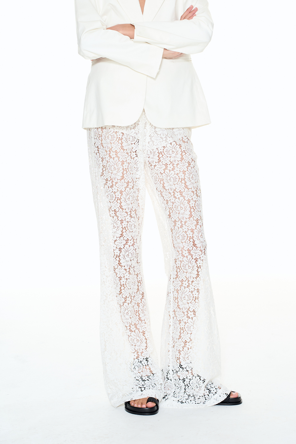 SIENNA LACE PANT - White