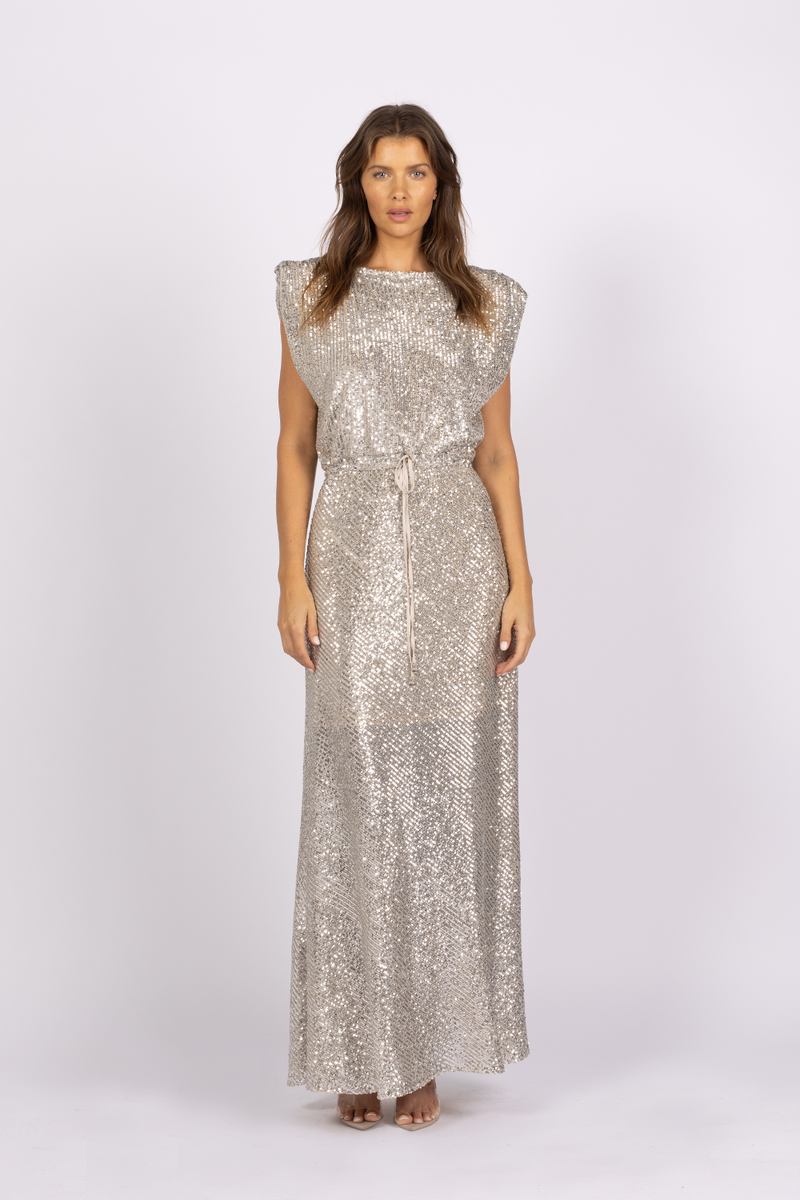 VENUS SEQUIN DRESS - SILVER