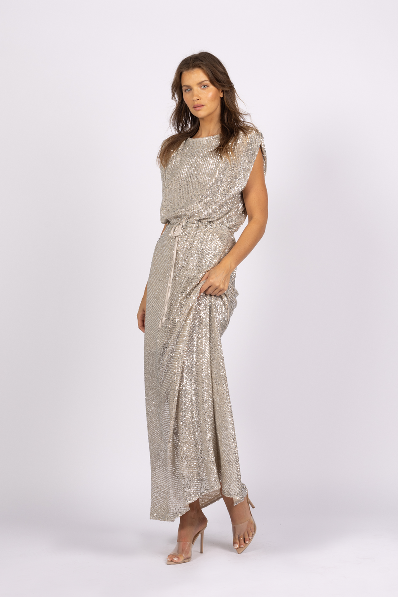 VENUS SEQUIN DRESS - SILVER